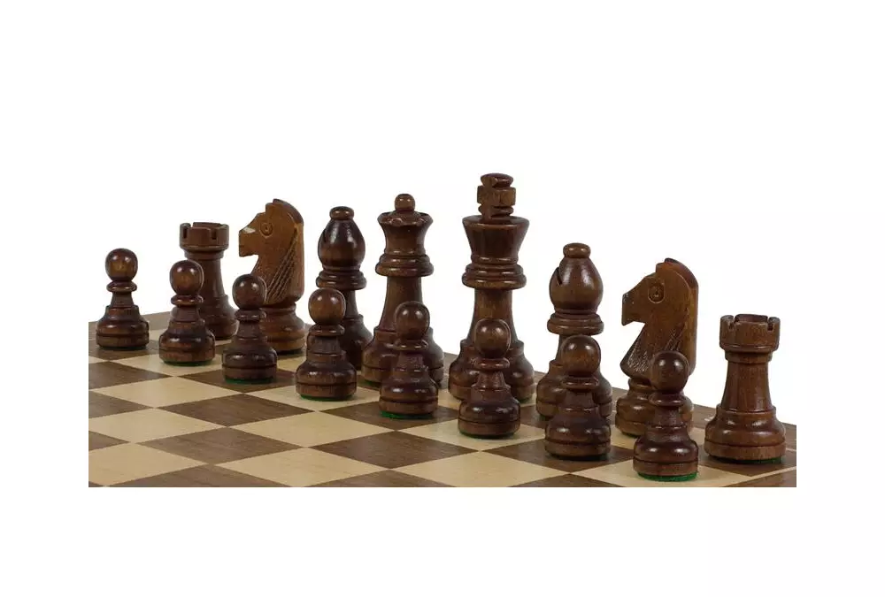 Szachy turniejowe Sunrise nr 3 Exclusive (30x30cm) WALNUT